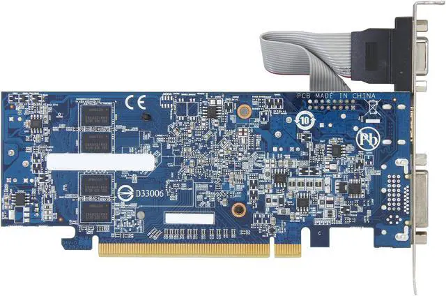 Alt view image 4 of 5 - GIGABYTE Radeon HD 6450 1GB DDR3 PCI Express 2.1 Low Profile Ready Graphics Card GV-R645-1GI REV2.0
