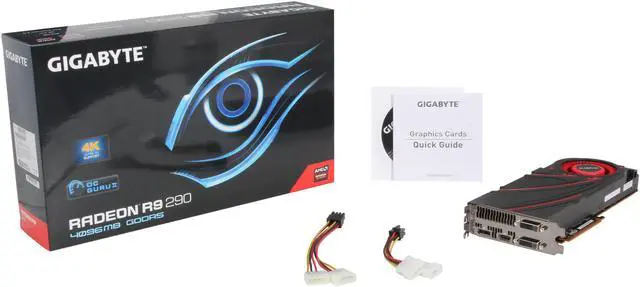 Alt view image 6 of 6 - GIGABYTE Radeon R9 290 4GB GDDR5 PCI Express 3.0 Graphics Card GV-R929D5-4GD-B