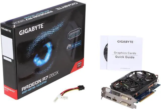 Alt view image 6 of 6 - GIGABYTE Radeon R7 260X 2GB GDDR5 PCI Express 3.0 x16 Graphics Card GV-R726XWF2-2GD REV2