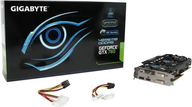 Alt view image 6 of 6 - GIGABYTE GeForce GTX 760 4GB GDDR5 PCI Express 3.0 ATX Graphics Card GV-N760OC-4GD REV2.0