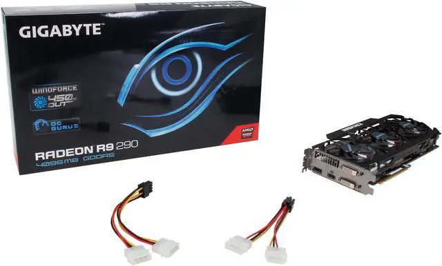 Alt view image 6 of 6 - GIGABYTE Radeon R9 290 4GB GDDR5 PCI Express 3.0 Graphics Card GV-R929OC-4GD