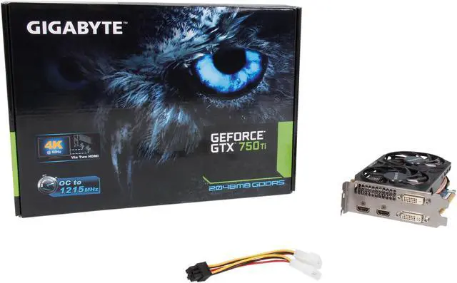 Alt view image 6 of 6 - GIGABYTE GV-N75TWF2OC-2GI G-SYNC Support GeForce GTX 750 Ti 2GB 128-Bit GDDR5 PCI Express 3.0 HDCP Ready Video Card