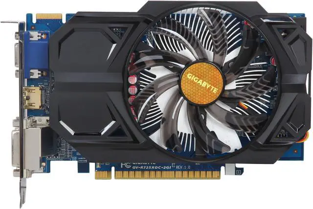 Alt view image 3 of 6 - GIGABYTE Radeon R7 250X 2GB GDDR5 PCI Express 3.0 x16 ATX Graphics Card GV-R725XOC-2GI