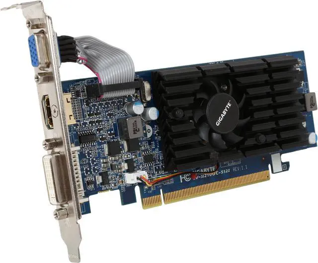 Main image of GIGABYTE GeForce 210 512MB GDDR2 PCI Express 2.0 x16 Graphics Card GV-N210OC-512I