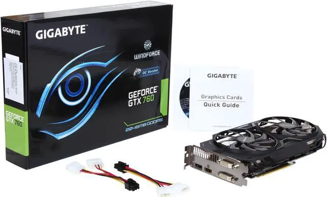 Alt view image 6 of 6 - GIGABYTE GV-N760WF2OC-2GD G-SYNC Support GeForce GTX 760 2GB 256-Bit GDDR5 PCI Express 3.0 HDCP Ready Video Card