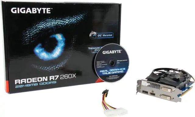Alt view image 6 of 6 - GIGABYTE Radeon R7 260X 2GB GDDR5 PCI Express 3.0 Graphics Card GV-R726XOC-2GD REV2