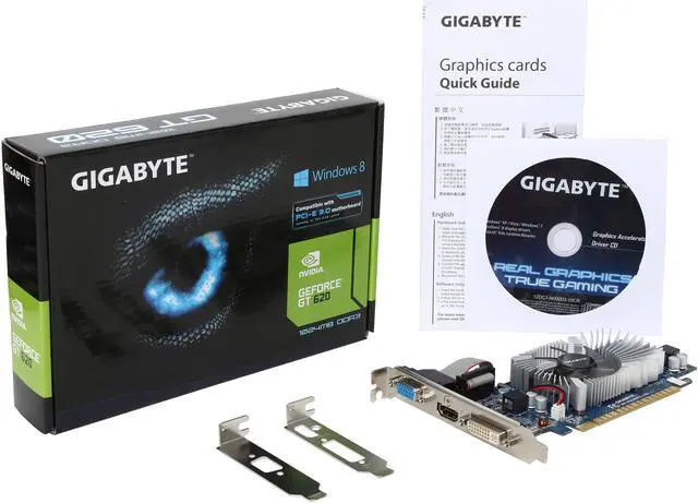 Refurbished: GIGABYTE GeForce GT 620 Graphics Card GV-N620D3-1GL ...