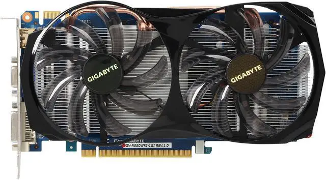 Alt view image 3 of 6 - GIGABYTE GeForce GTX 550 Ti (Fermi) 1GB GDDR5 PCI Express 2.0 x16 SLI Support Graphics Card GV-N550WF2-1GI