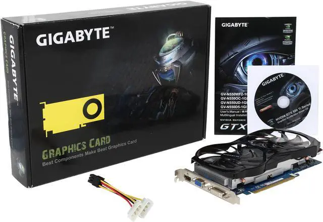 Alt view image 6 of 6 - GIGABYTE GeForce GTX 550 Ti (Fermi) 1GB GDDR5 PCI Express 2.0 x16 SLI Support Graphics Card GV-N550WF2-1GI