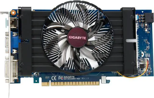 Alt view image 3 of 5 - GIGABYTE GeForce GTX 550 Ti (Fermi) 1GB GDDR5 PCI Express 2.0 x16 SLI Support Graphics Card GV-N550D5-1GI