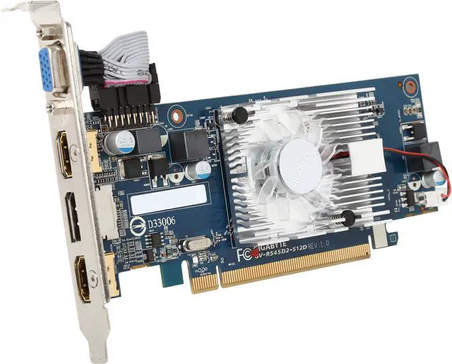 Main image of GIGABYTE Radeon HD 5450 512MB DDR2 PCI Express 2.1 x16 Low Profile Graphics Card GV-R545D2-512D