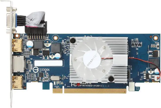 Alt view image 3 of 5 - GIGABYTE Radeon HD 5450 512MB DDR2 PCI Express 2.1 x16 Low Profile Graphics Card GV-R545D2-512D
