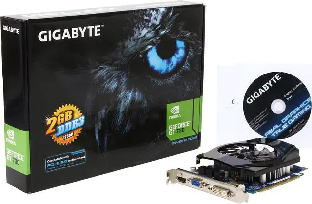 Alt view image 6 of 5 - GIGABYTE Ultra Durable 2 Series GeForce GT 730 2GB DDR3 PCI Express 2.0 ATX Graphics Card GV-N730-2GI (rev. 1.0)