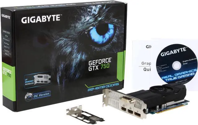 Alt view image 5 of 5 - GIGABYTE GV-N750OC-2GL G-SYNC Support GeForce GTX 750 2GB 128-Bit GDDR5 PCI Express 3.0 x16 HDCP Ready Video Card Support 4 Monitors