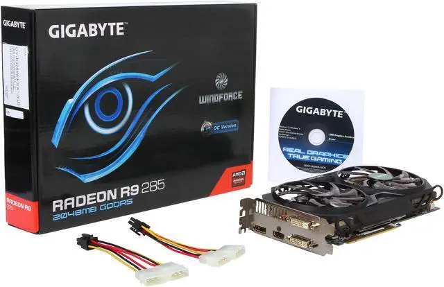 Alt view image 6 of 6 - GIGABYTE Radeon R9 285 2GB GDDR5 PCI Express 3.0 Graphics Card GV-R9285WF2OC-2GD