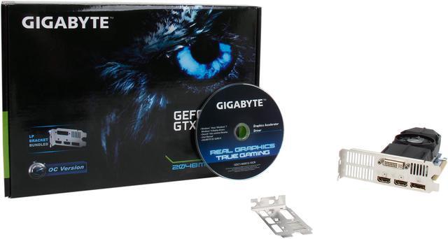 Alt view image 6 of 5 - GIGABYTE GeForce GTX 750Ti 2GB LOW PROFILE OC EDITION, GV-N75TOC-2GL