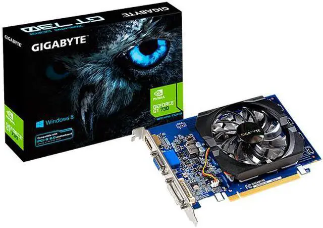 Alt view image 3 of 3 - GIGABYTE GeForce GT 730 1GB 80mm Fan