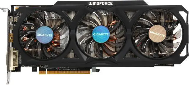 Alt view image 3 of 6 - GIGABYTE Radeon R9 280X 3GB GDDR5 PCI Express 3.0 Graphics Card GV-R928XOC-3GD REV2