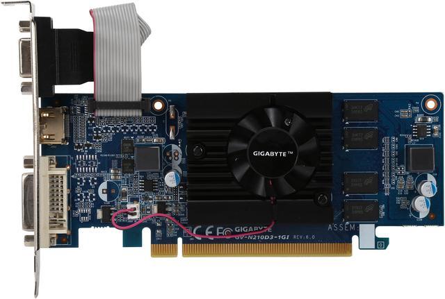 Refurbished GIGABYTE GeForce 210 GV N210D3 1GI REV6.0 Video Card