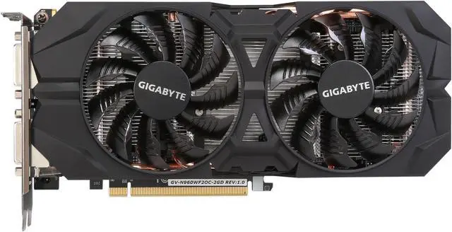 Alt view image 4 of 6 - GIGABYTE GeForce GTX 960 2GB WINDFORCE 2X OC EDITION, GV-N960WF2OC-2GD