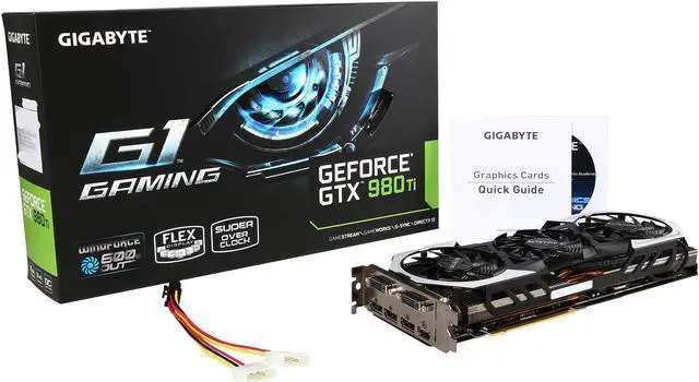 Alt view image 7 of 6 - GIGABYTE GeForce GTX 980Ti 6GB G1 Gaming OC Edition