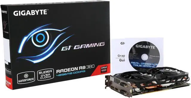 Alt view image 6 of 6 - GIGABYTE Radeon R9 380 4GB GDDR5 PCI Express 3.0 ATX Graphics Card GV-R938G1 GAMING-4GD