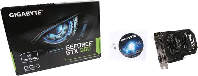 Alt view image 6 of 6 - GIGABYTE GeForce GTX 950 2GB WINDFORCE 2X OC EDITIONGV-N950WF2OC-2GD (rev. 1.0)