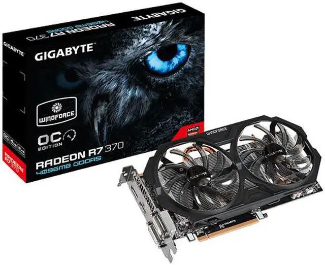 Alt view image 4 of 4 - GIGABYTE Radeon R7 370 4GB GDDR5 PCI Express 3.0 ATX Graphics Card GV-R737WF2OC-4GD