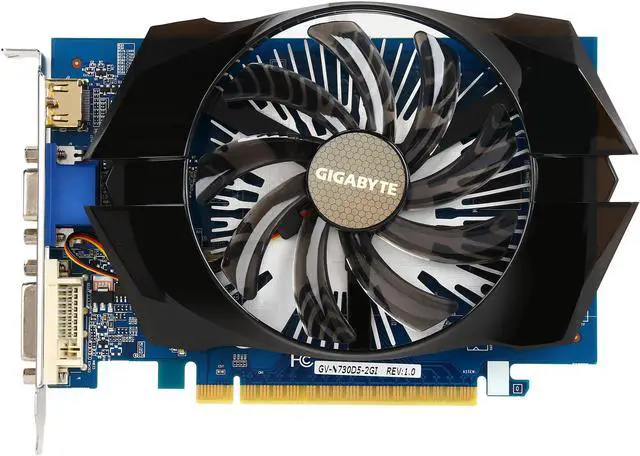 Alt view image 3 of 5 - GIGABYTE GeForce GT 730 2GB GDDR5 PCI Express 2.0 Plug-in Card Graphics Card GV-N730D5-2GI
