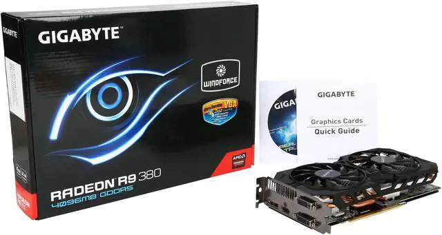 Alt view image 6 of 6 - GIGABYTE Radeon R9 380 4GB GDDR5 PCI Express 3.0 ATX Graphics Card GV-R938WF2-4GD (rev. 1.0)
