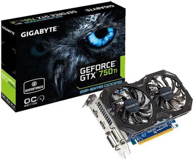 Alt view image 5 of 5 - GIGABYTE GeForce GTX 750 Ti 2GB WINDFORCE 2X OC EDITION, GV-N75TOC2-2GI