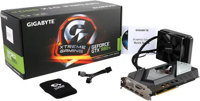Alt view image 10 of 10 - GIGABYTE GeForce GTX 980Ti 6GB XTREME GAMING WATERFORCE, GV-N98TXTREME W-6GD