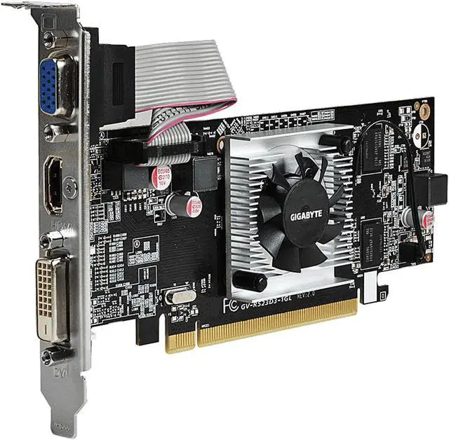 Alt view image 3 of 5 - Gigabyte Ultra Durable 2 GV-R523D3-1GL (rev. 2.0) Radeon R5 230 Graphic Card - 625 MHz Core - 1 GB DDR3 SDRAM - PCI Express 2.0 - Low-profile - Single Slot Space Required