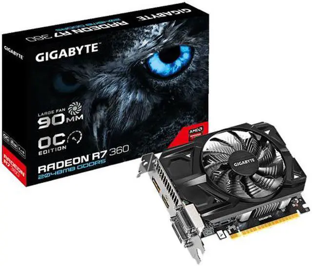 Alt view image 5 of 5 - GIGABYTE Radeon R7 360 2GB GDDR5 PCI Express 3.0 ATX Graphics Card GV-R736OC-2GD (rev. 2.0)