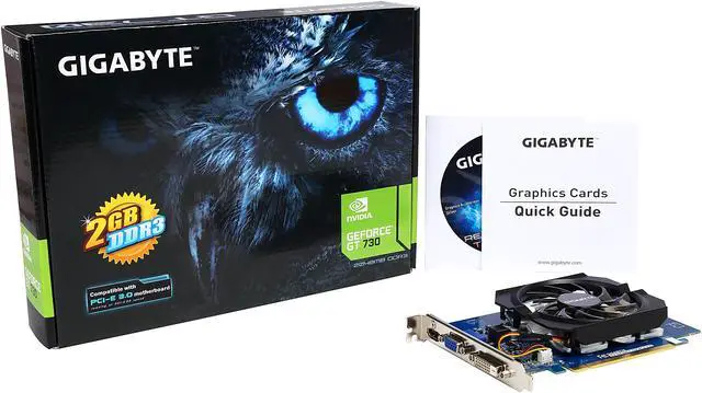 Alt view image 6 of 5 - GIGABYTE Ultra Durable 2 Series GeForce GT 730 2GB DDR3 PCI Express 2.0 ATX Graphics Card GV-N730D3-2GI (rev. 2.0)