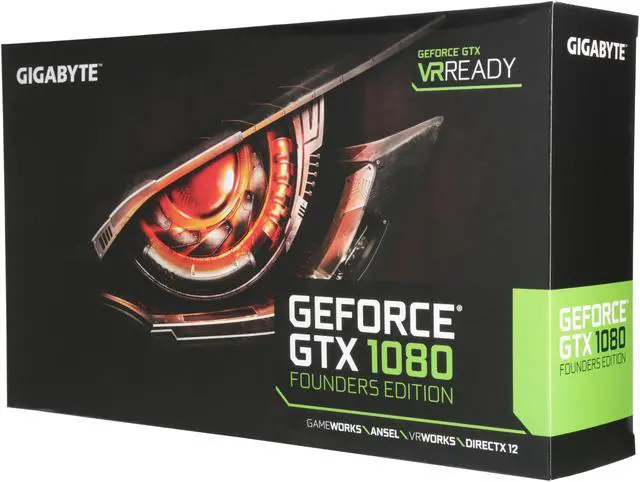 Alt view image 7 of 7 - GIGABYTE GeForce GTX 1080 FE 8GB GDDR5X ATX Graphics Card GV-N1080D5X-8GD-B