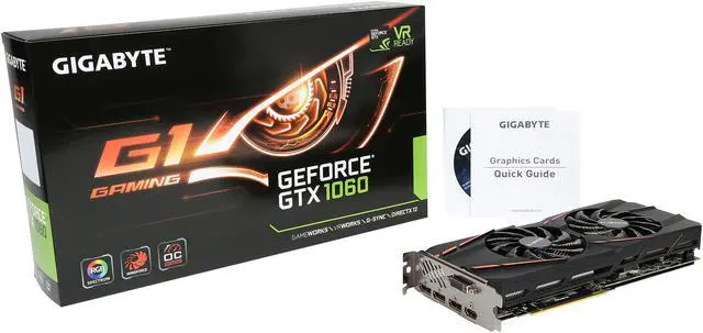 Alt view image 7 of 6 - GIGABYTE GeForce GTX 1060 6GB GDDR5 PCI Express 3.0 x16 ATX Graphics Card GV-N1060G1 GAMING-6GD REV 2.0