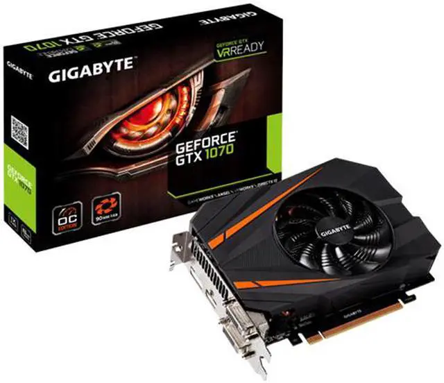 Alt view image 4 of 4 - GIGABYTE GeForce GTX 1070 8GB GDDR5 PCI Express 3.0 x16 SLI Support ATX Graphics Card GV-N1070IXOC-8GD