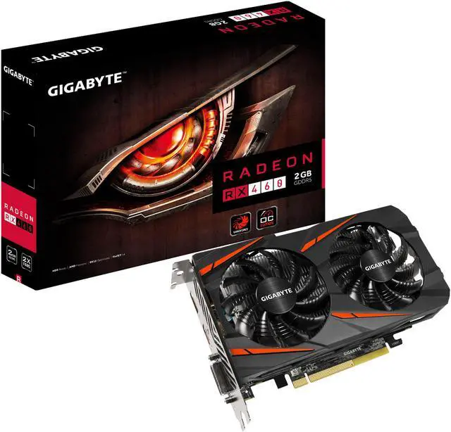 Alt view image 5 of 5 - GIGABYTE Radeon RX 460 WINDFORCE OC 2GB GV-RX460WF2OC-2GD