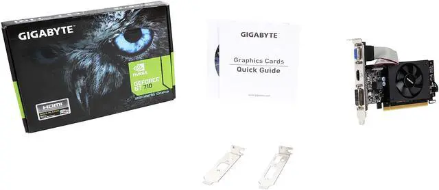 Alt view image 6 of 6 - GIGABYTE GeForce GT 710 2GB DDR3 PCI Express 2.0 Low Profile Graphics Card GV-N710D3-2GL REV2.0