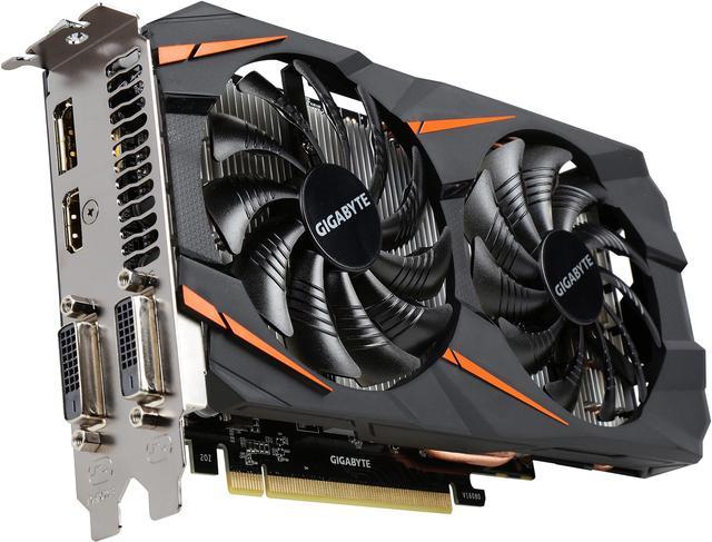 GIGABYTE GeForce GTX 1060 6GB GDDR5 PCI Express 3.0 x16 ATX Video Card  GV-N1060WF2OC-6GD