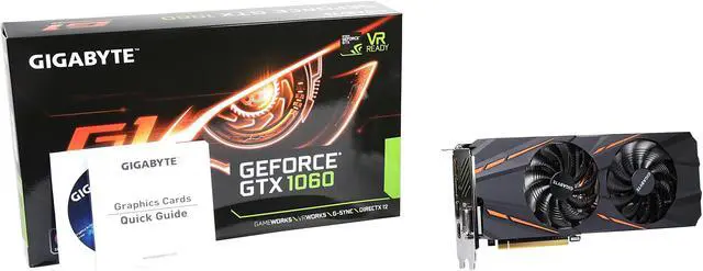 Alt view image 6 of 6 - GIGABYTE GeForce GTX 1060 3GB GDDR5 PCI Express 3.0 x16 ATX Graphics Card GV-N1060G1 GAMING-3GD 2.0