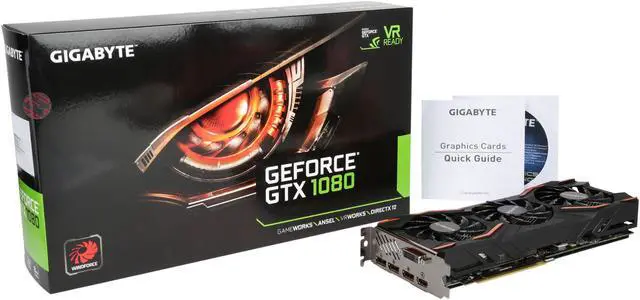 Alt view image 6 of 6 - GIGABYTE GeForce GTX 1080 8GB GDDR5X PCI Express 3.0 x16 SLI Support ATX Graphics Card GV-N1080D5X-8GD