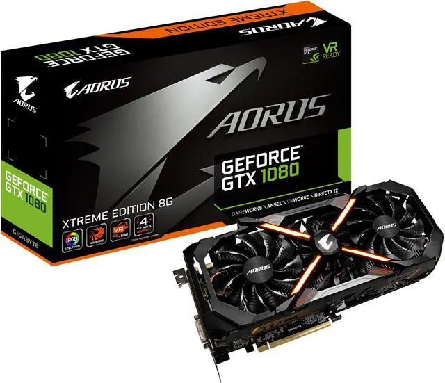 Alt view image 6 of 6 - GIGABYTE GeForce GTX 1080 AORUS Xtreme 8GB DirectX 12 GV-N1080AORUS X-8GD 256-Bit GDDR5X PCI Express 3.0 x16 ATX Video Card
