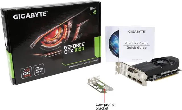 Alt view image 5 of 5 - GIGABYTE GeForce GTX 1050 OC Low Profile 2GB Video Card, GBTGV-N1050OC-2GL