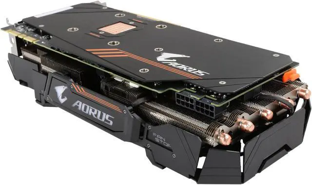 Alt view image 5 of 6 - GIGABYTE AORUS GeForce GTX 1080 Ti 11GB GDDR5X PCI Express 3.0 x16 SLI Support ATX Graphics Card GV-N108TAORUS-11GD