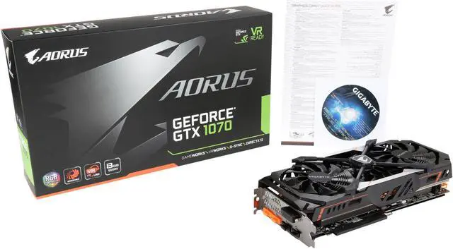 Alt view image 6 of 6 - GIGABYTE AORUS GeForce GTX 1070 8GB Video Card, GV-N1070AORUS-8GD R2