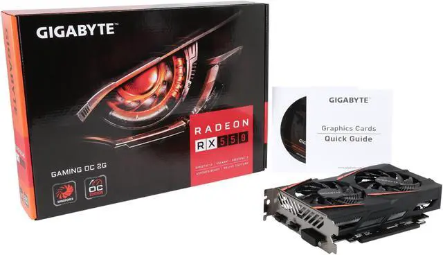 Alt view image 5 of 5 - GIGABYTE Radeon RX 550 2GB GDDR5 PCI Express 3.0 x16 ATX Graphics Card GV-RX550GAMINGOC-2GD
