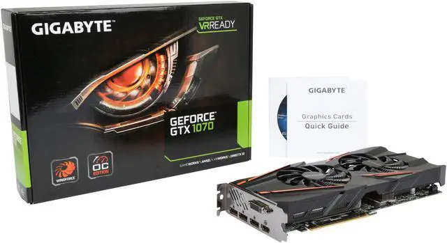 Alt view image 6 of 6 - GIGABYTE GeForce GTX 1070 8GB GDDR5 PCI Express 3.0 x16 ATX Graphics Card GV-N1070WF2OC-8GD