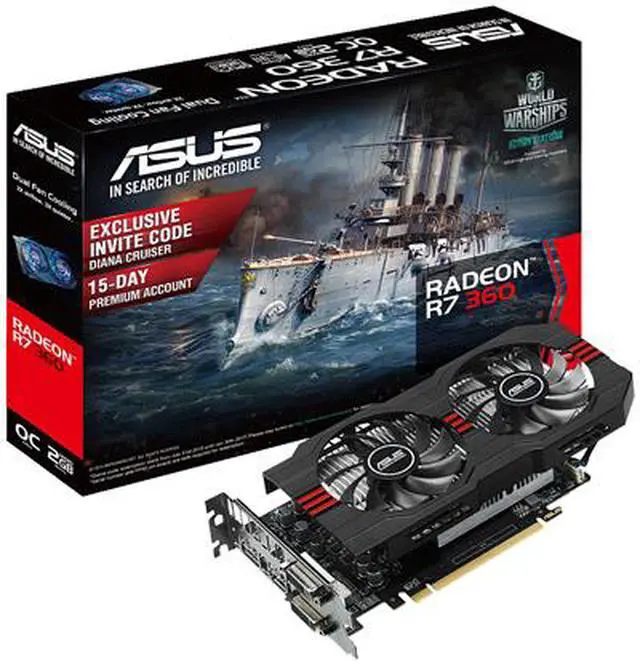Alt view image 4 of 4 - ASUS Radeon R7 360 2GB GDDR5 PCI Express 3.0 CrossFireX Support Graphics Card R7360-OC-2GD5-V2